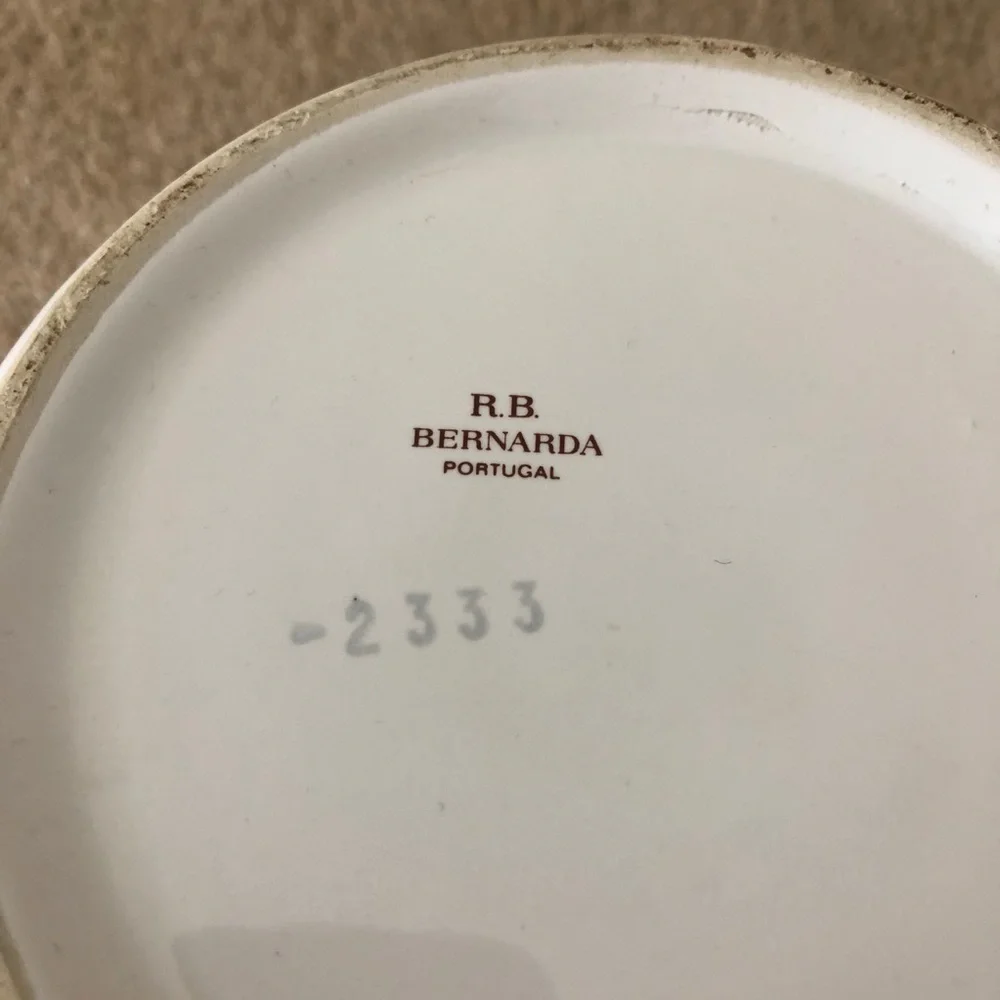 R.B. Bernards Portugal Lg Canister Rainbow Stripe -Vintage Kitchen Ware